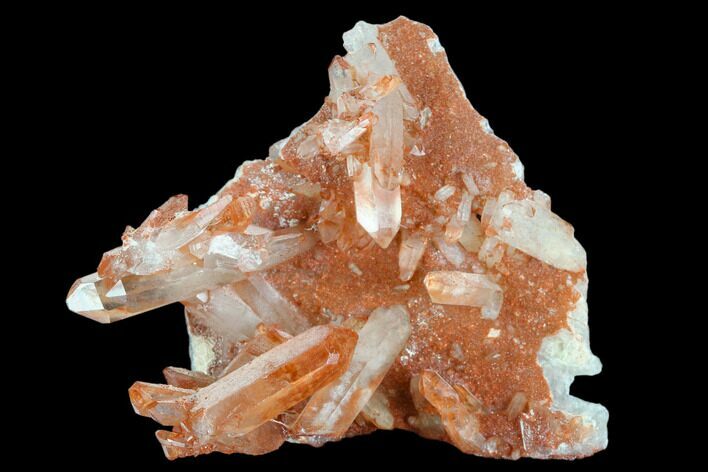 Natural, Red Quartz Crystal Cluster - Morocco #126112